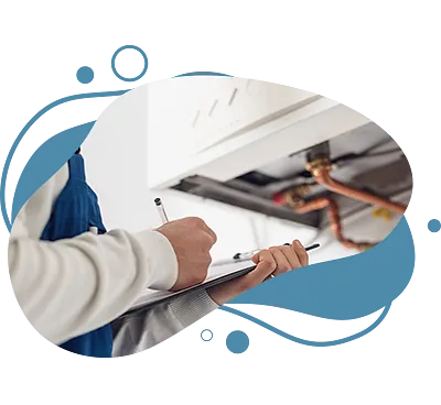 Installateur wartet Gastherme